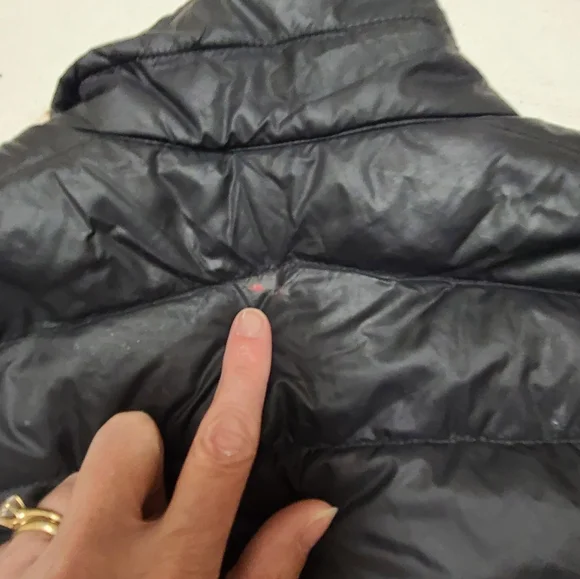 Lands End Long Down Black Puffer Vest Size Xs - Picture 8 of 9